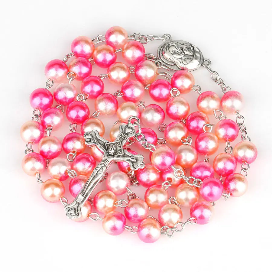 12 colors Rosary with Cross pendant