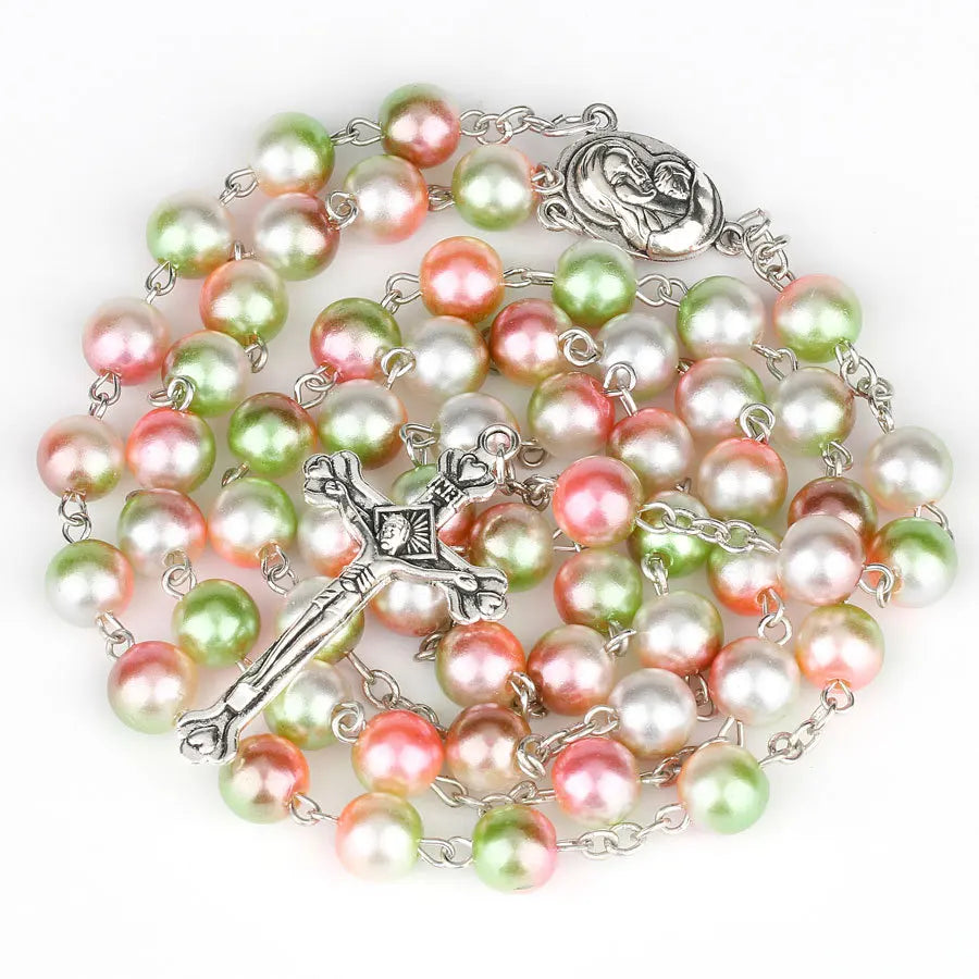 12 colors Rosary with Cross pendant