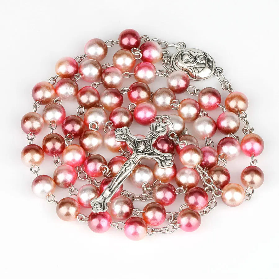 12 colors Rosary with Cross pendant