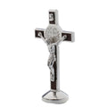 Metal Crucifix Statue with Sticky Base Crucifix Home Desktop Decoration