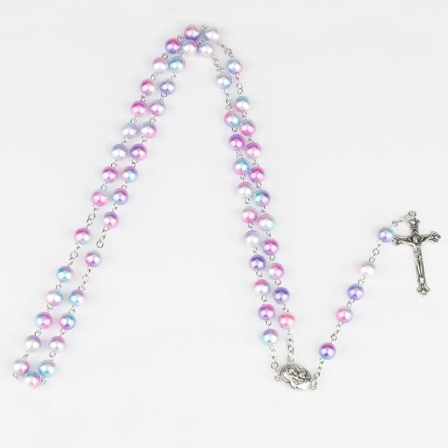 12 colors Rosary with Cross pendant