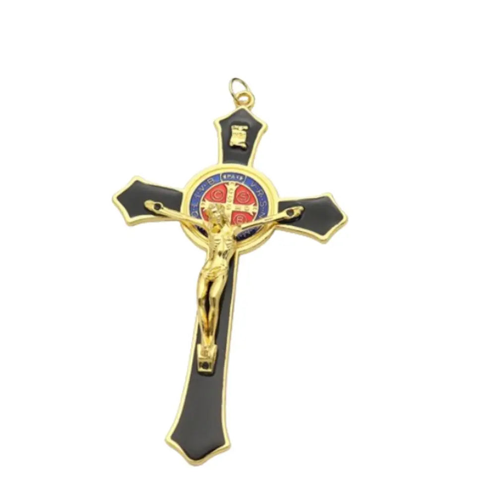 Benedictine Red Enamel Protection Crucifix (4.53*2.76in)