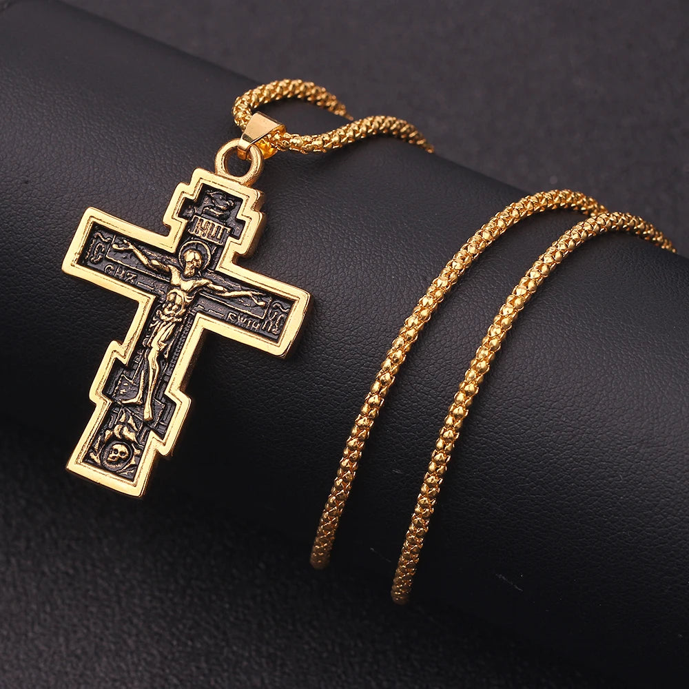 Orthodox Cros Pendant Necklace\