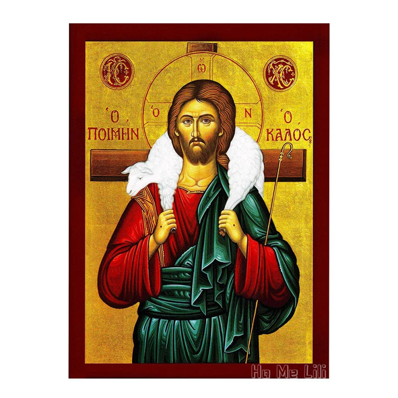 Jesus Christ Greek Orthodox Icon Byzantine Art Decor