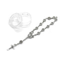 Vintage Metal St. Benedict Rosary Bracelet Cross Prayer Beads Jewelry