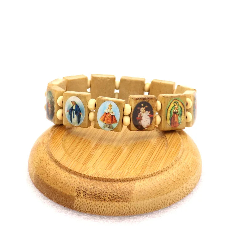 Holy Icon Rosary Bead Bracelet