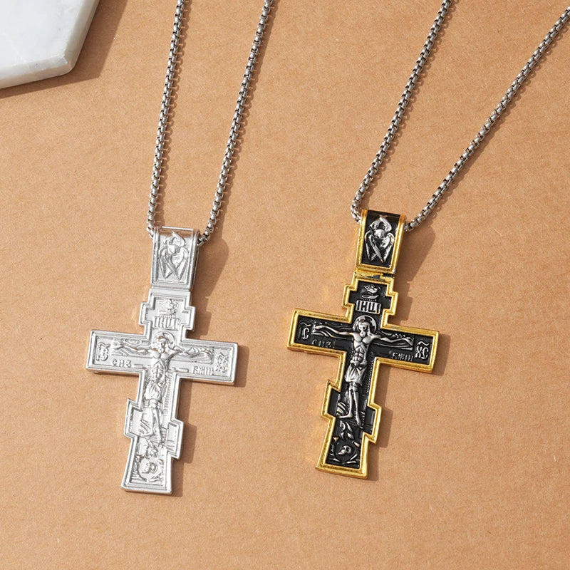 Eastern Orthodox Crucifix with chain