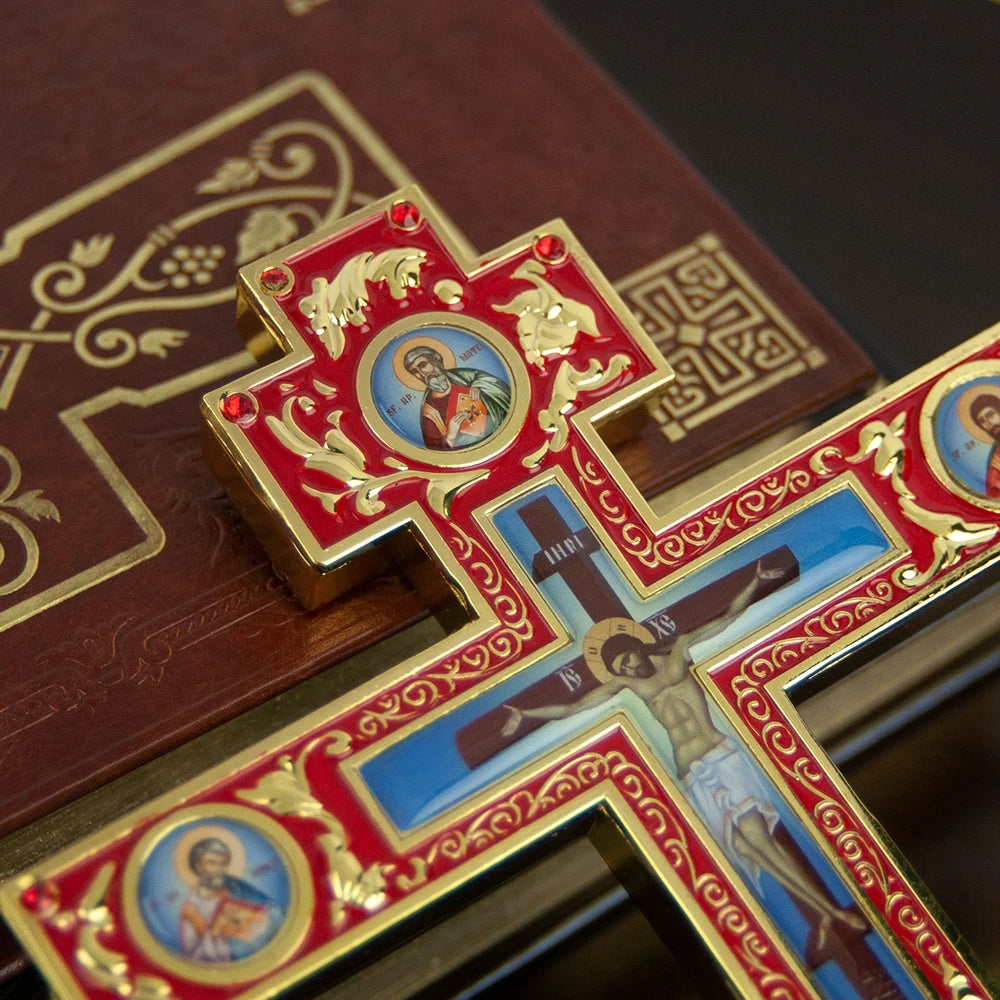 Orthodox Cross with Base Home Desktop Decor Decoration