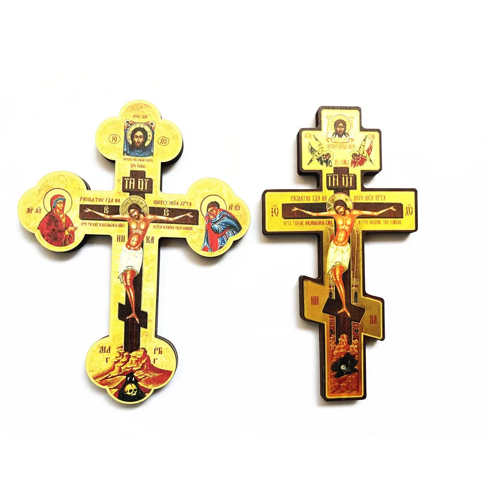 Orthodox Cross Wood Decoration Decor