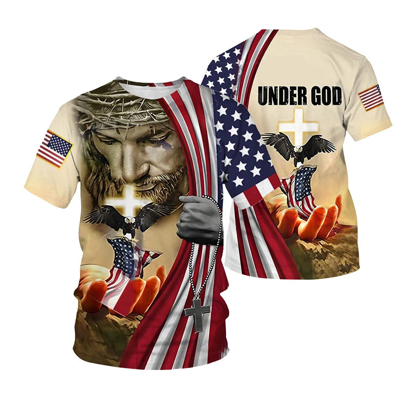 Jesus Christ Cross 3d Printed T-shirts