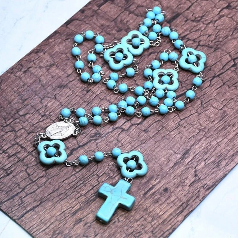 Turquoise Rosary Necklace