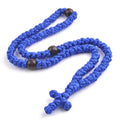 Black/Blue Komboskini Knot Necklace Handmade Orthodox  Rosary Prayer Rope