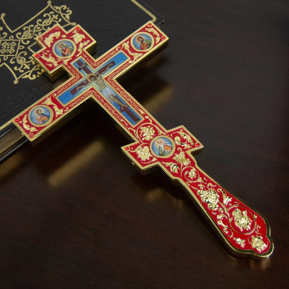 Orthodox Cross with Base Home Desktop Decor Decoration