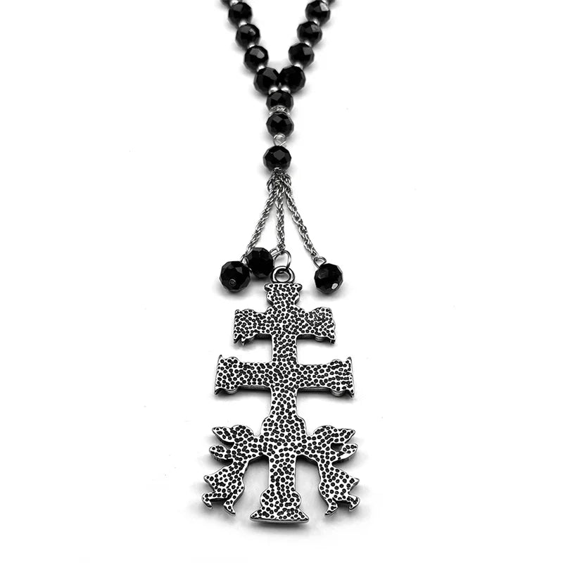 Caravaca Crucifix with Cherub Angel Pendant