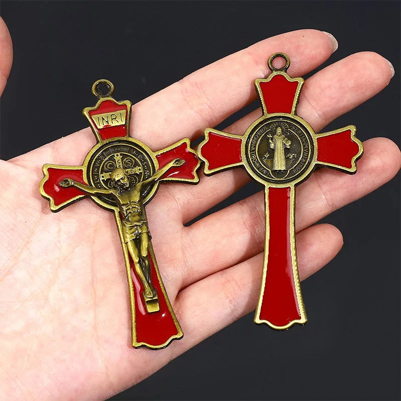 Large St Benedict Enamel Cross
