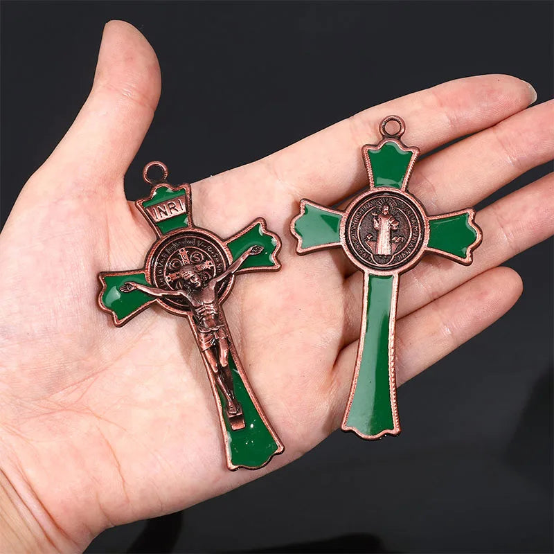 Large St Benedict Enamel Cross