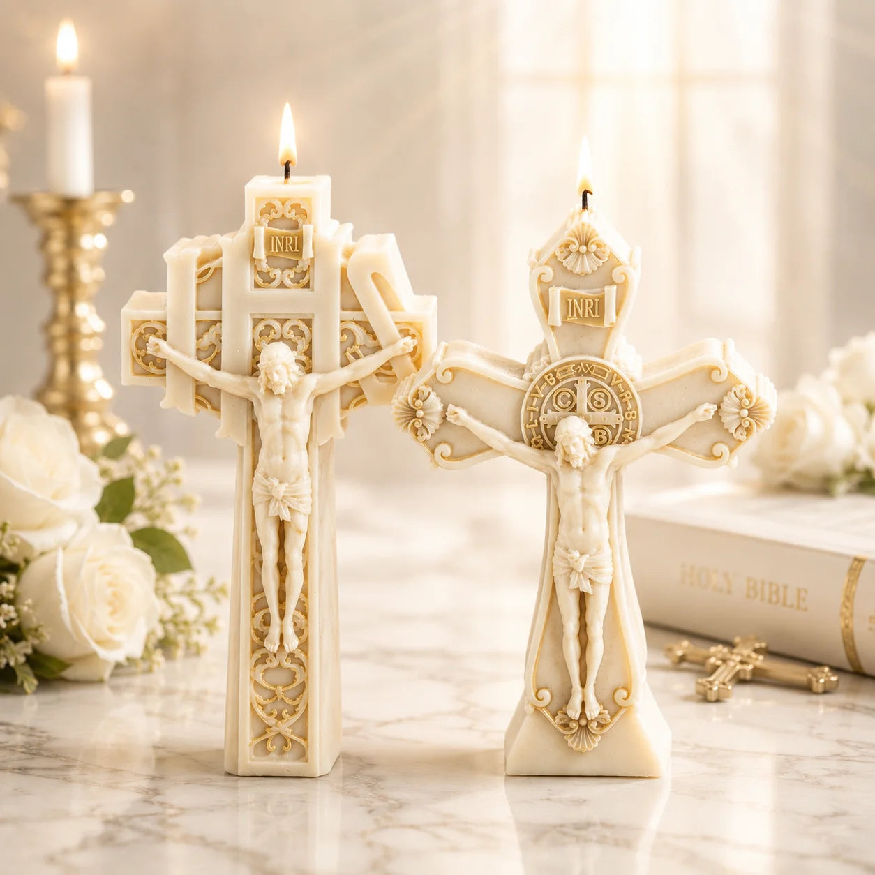 3D Soy Cross Candle