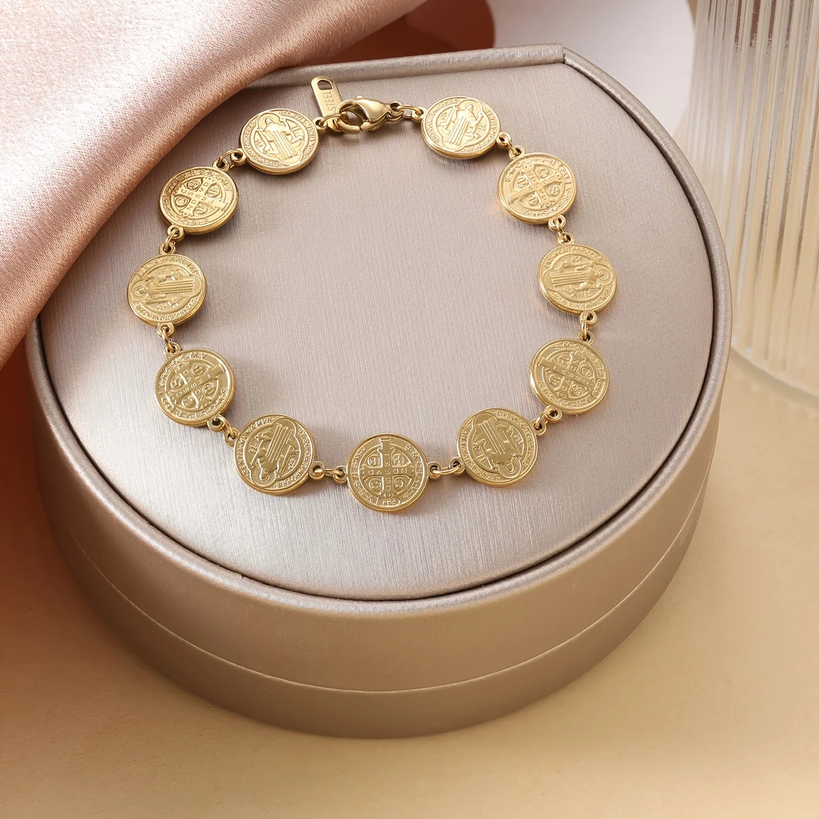 Saint Benedict 11 Pieces Medal Protection Bracelet
