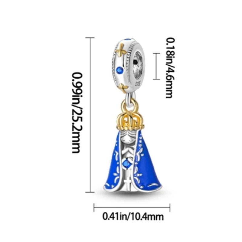 Original 925 sterling silver Virgin Mary Charm