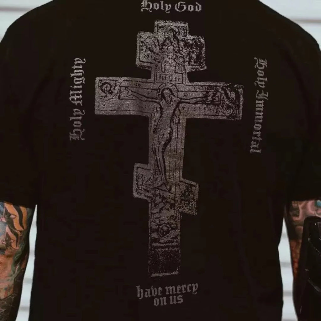 Holy Cross Graphic T-shirt Men Women Cotton Short Sleeve