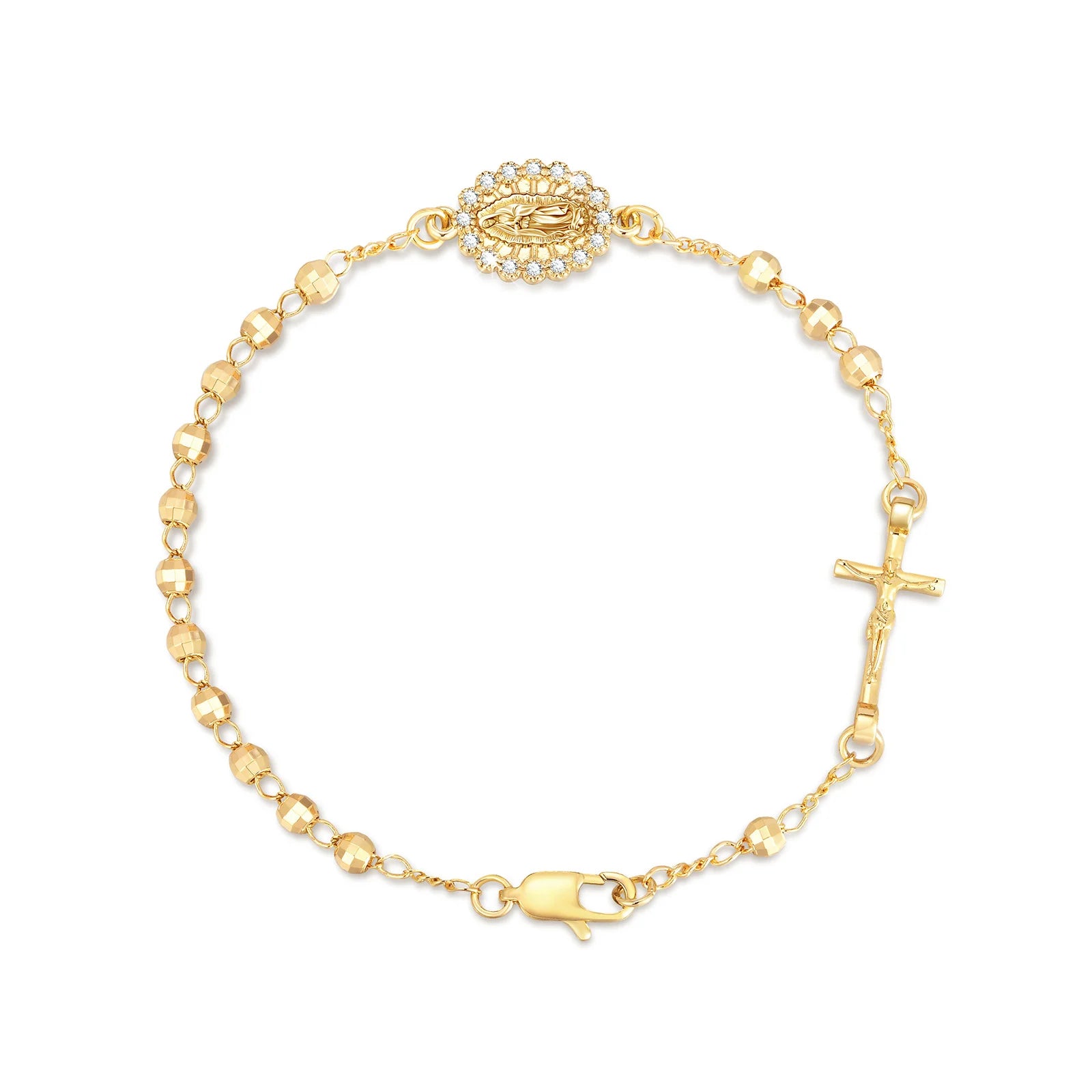 Virgin Mary Cross Bracelet