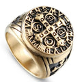 Saint Benedict Cross Ring Exorcism Men