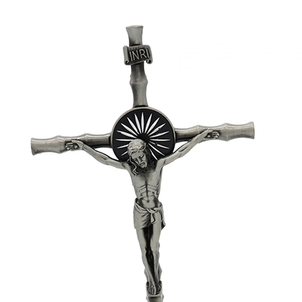 Wall Cross Standing Crucifix, with Base, Sculpture Crucifix Figurine Cross Statue for Home