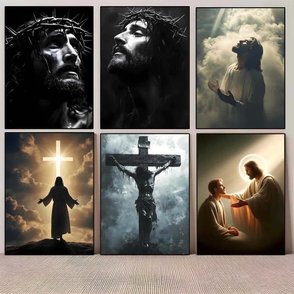 Son of God Jesus Cross Poster Wall Decor