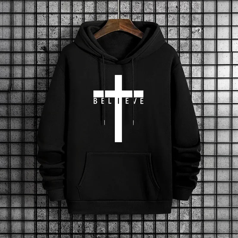 Jesus Cross Printed Hoodies