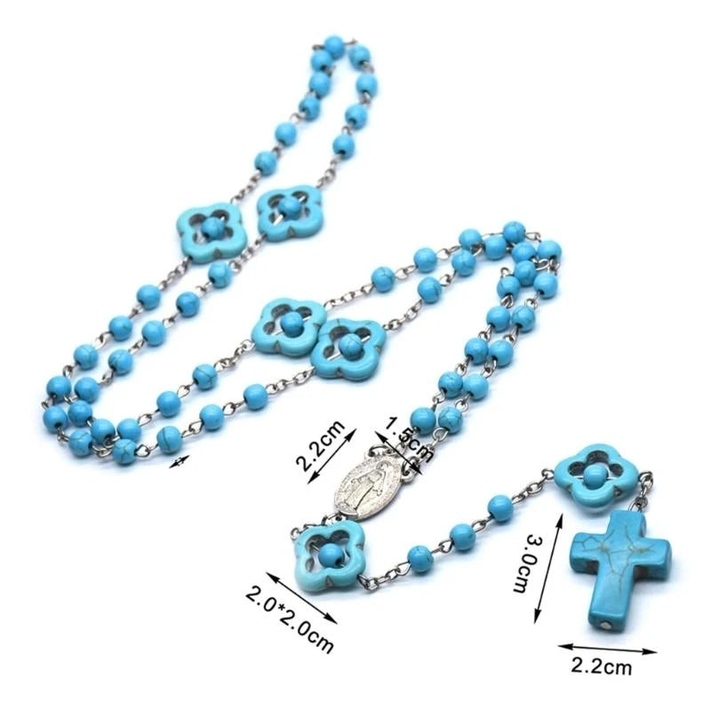 Turquoise Rosary Necklace