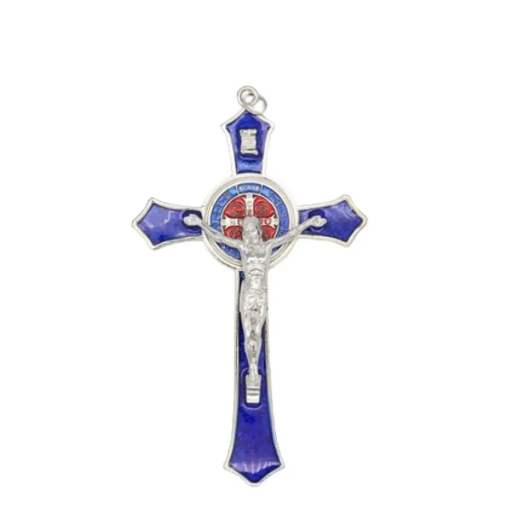 Benedictine Red Enamel Protection Crucifix (4.53*2.76in)