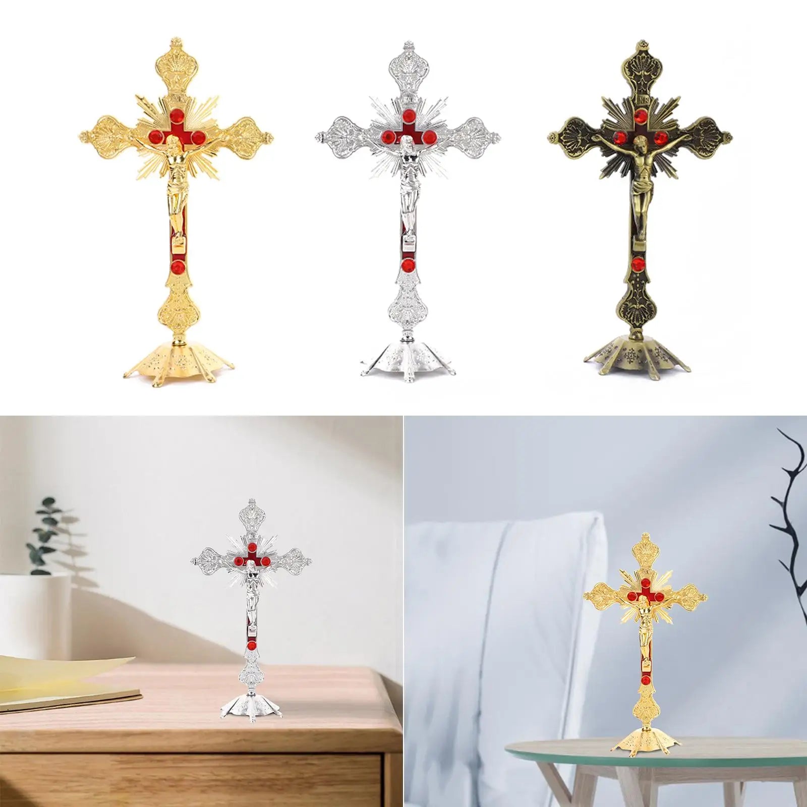 Holy Trinity On The Stand Crucifix Home Decoration