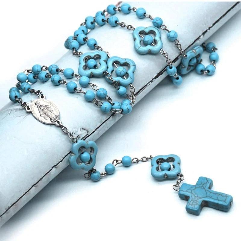Turquoise Rosary Necklace