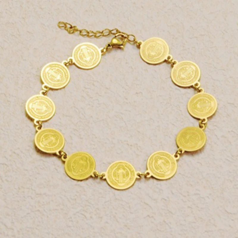 Saint Benedict 11 Pieces Medal Protection Bracelet