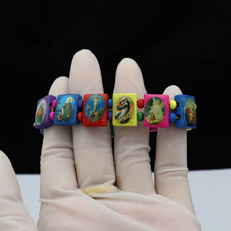 Holy Icon Rosary Bead Bracelet