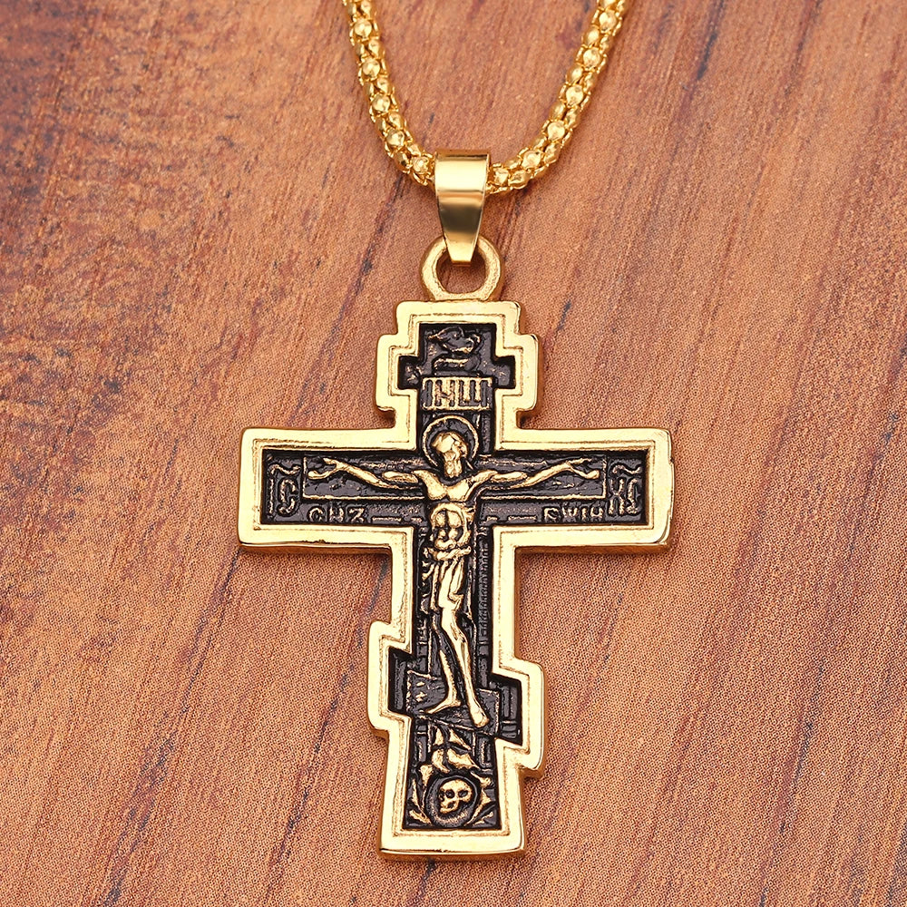 Orthodox Cros Pendant Necklace\