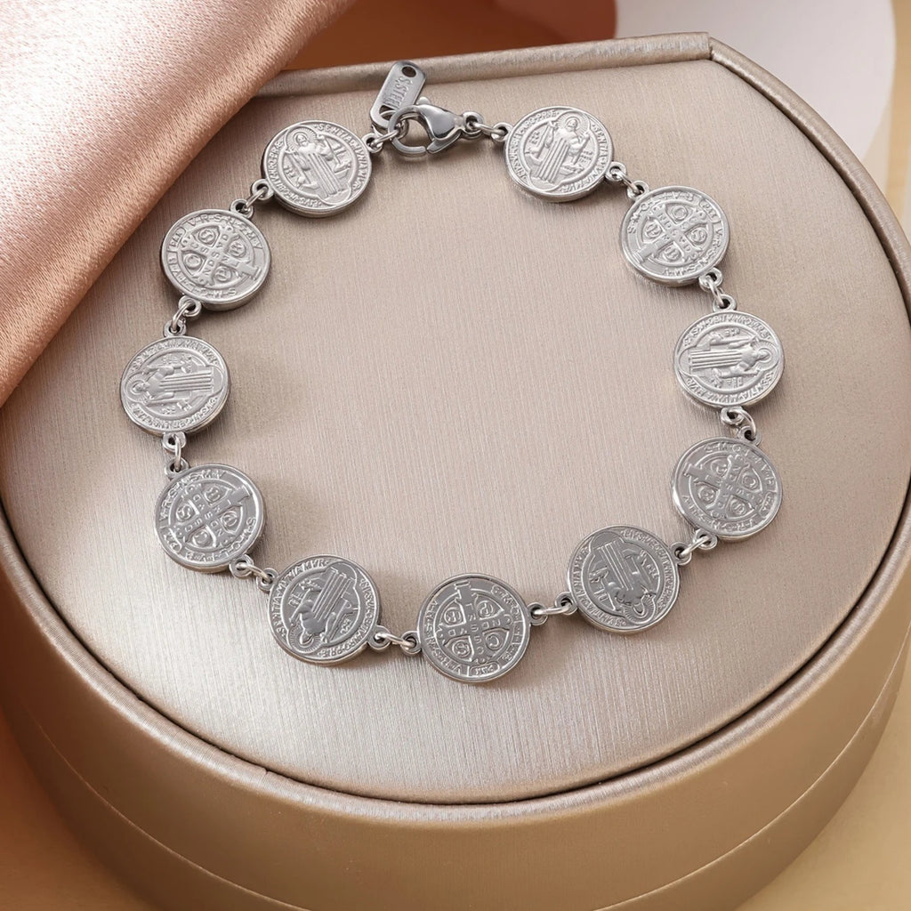 Saint Benedict 11 Pieces Medal Protection Bracelet