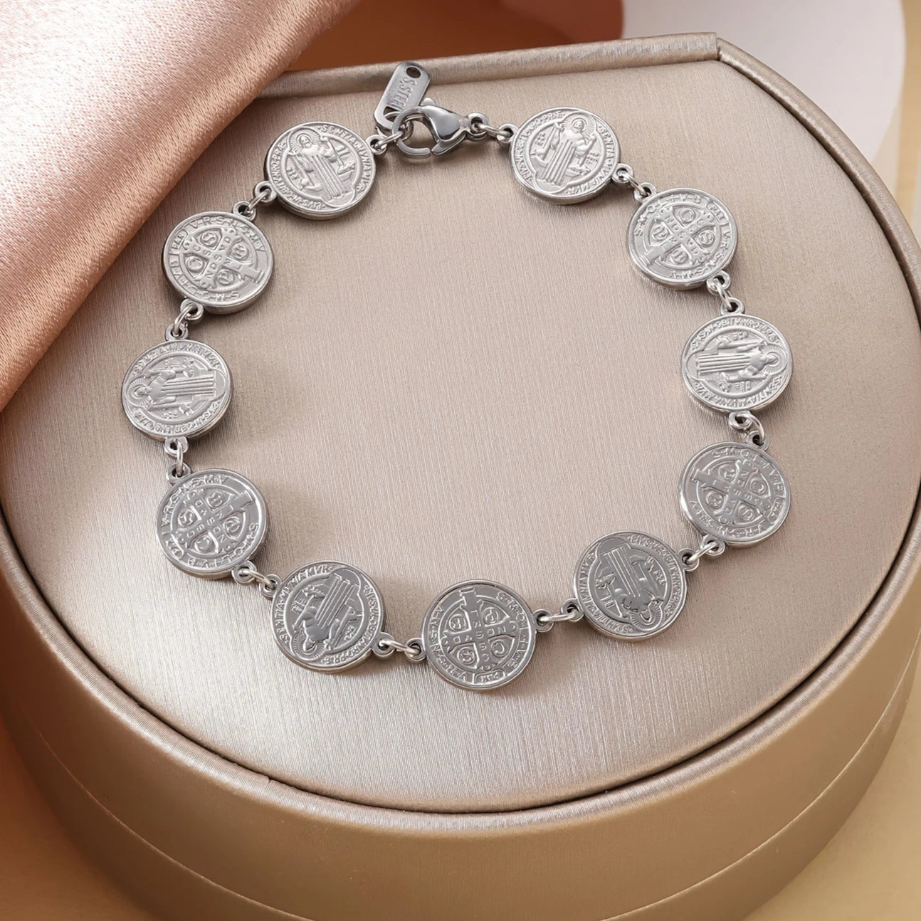 Saint Benedict 11 Pieces Medal Protection Bracelet