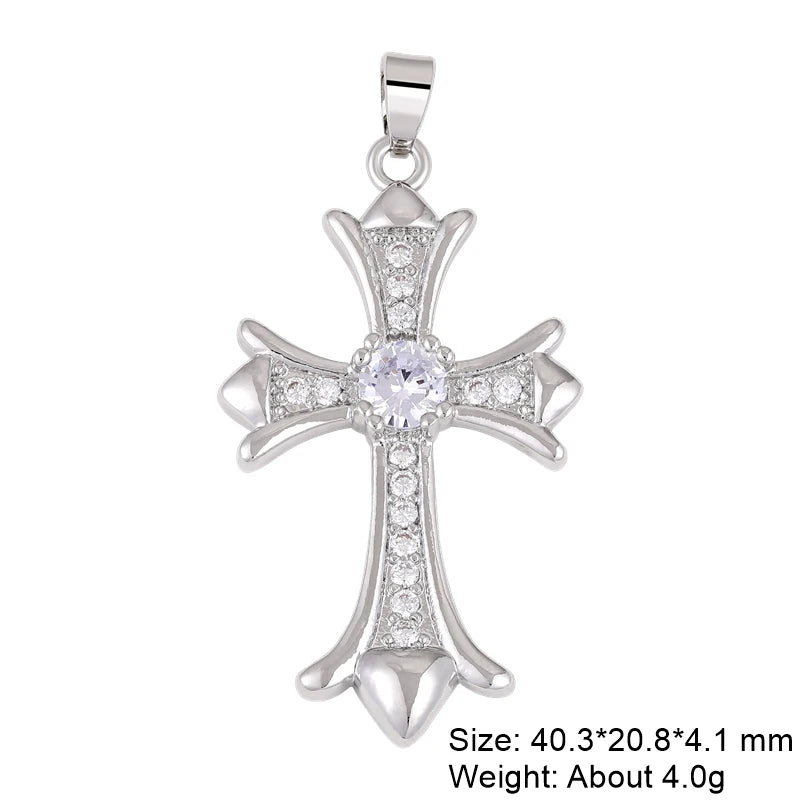Rosary Jewelry Making Handmade 18K Real Gold Plated Opal Shell Cross