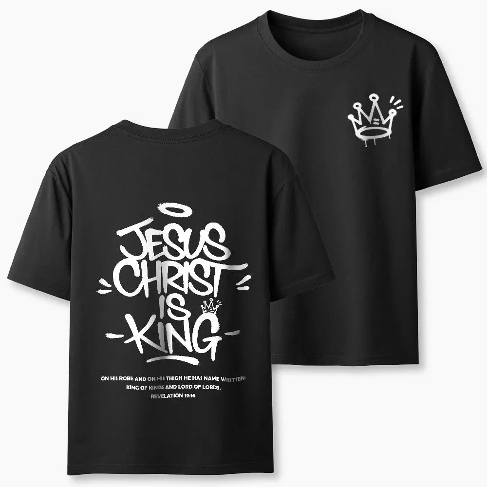 2026 New Style Jesus Christ Is King  High-quality Casual Breathable T-shirt