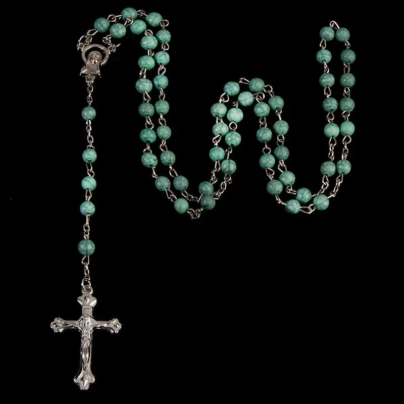 8mm Beaded Turquoise rosary