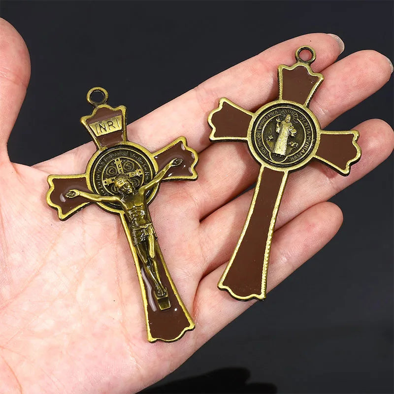 Large St Benedict Enamel Cross
