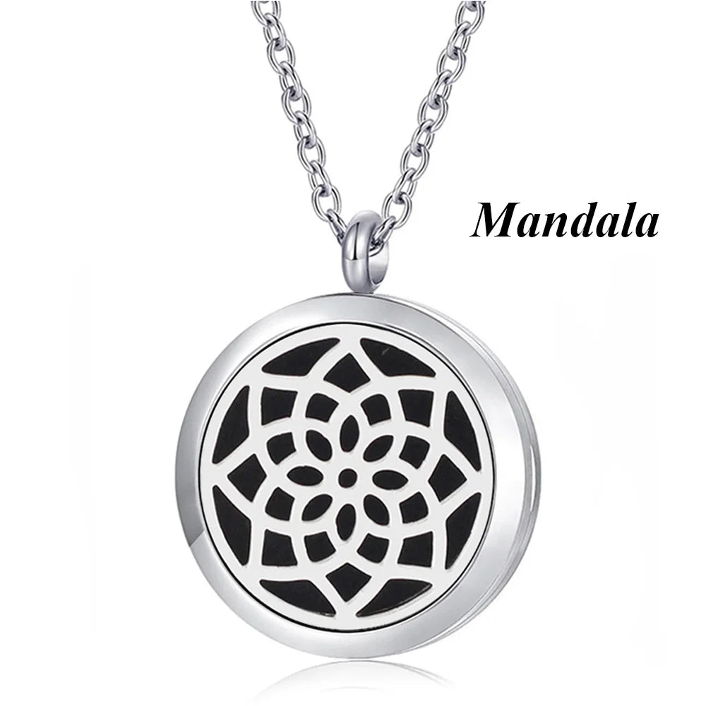 St. Benedict necklace 316L stainless steel pendant and diffuser
