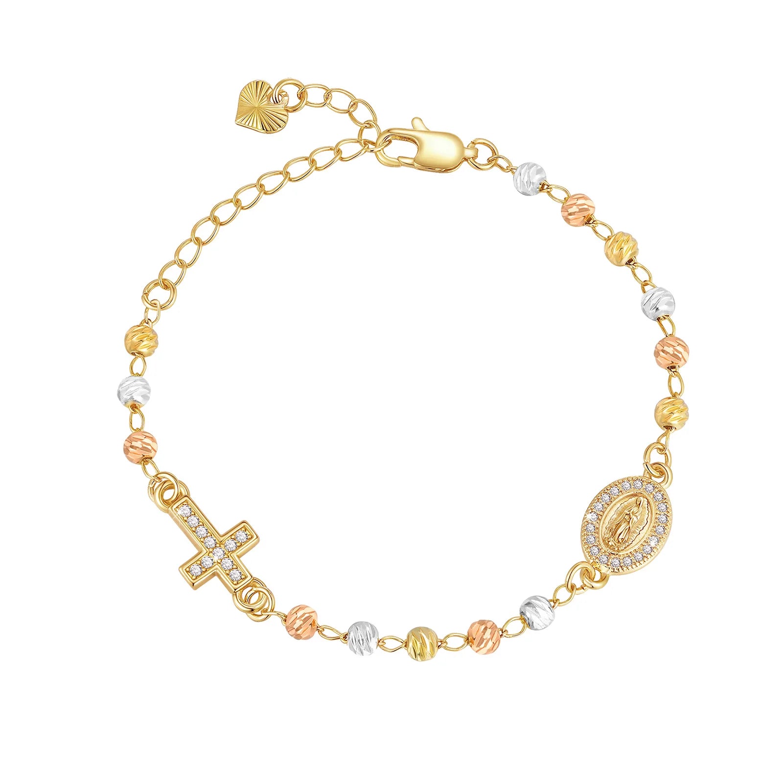 Virgin Mary Cross Bracelet