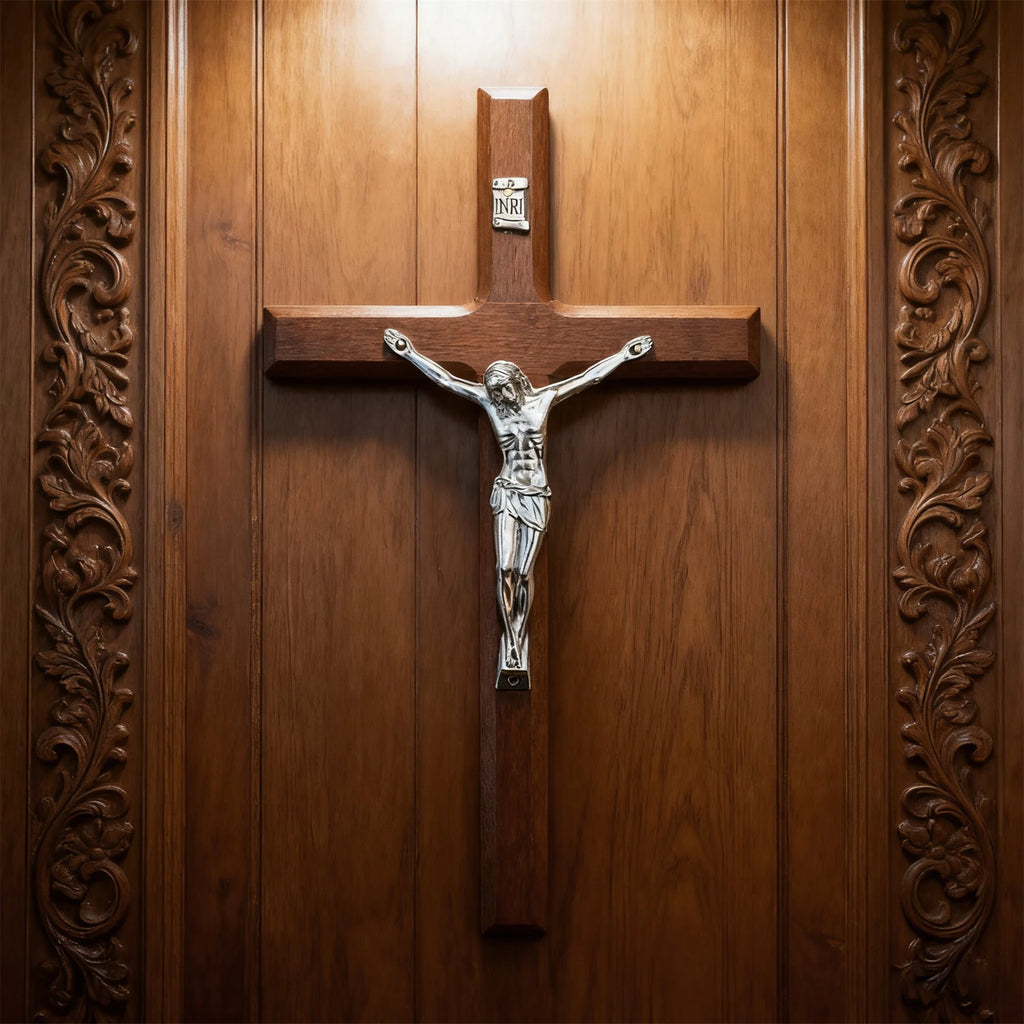 8 Inch Wooden Wall Crucifix