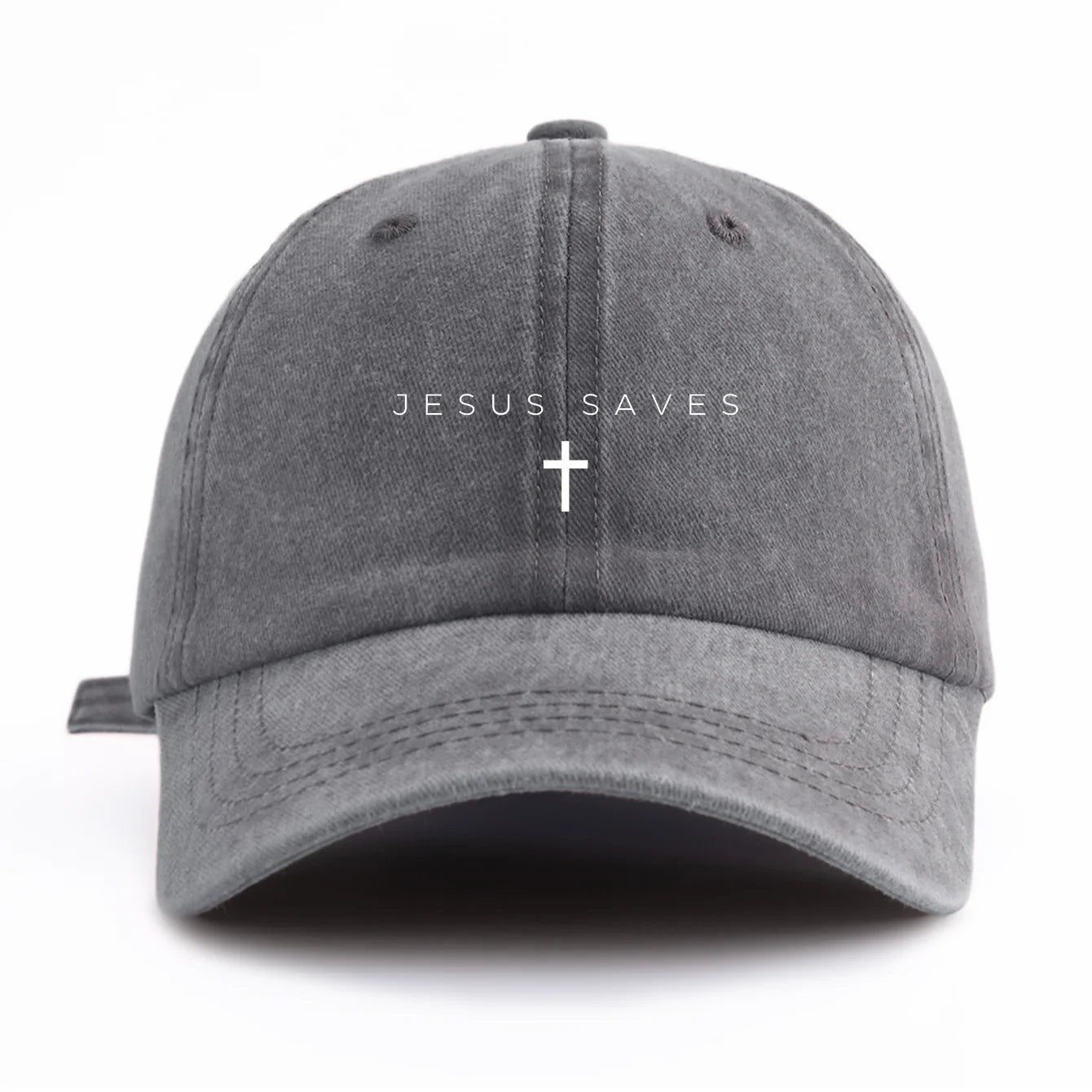 JESUS SAVES Print Washed Baseball Cap for Adult