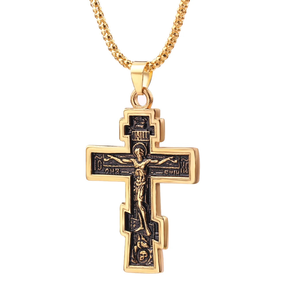 Orthodox Cros Pendant Necklace\
