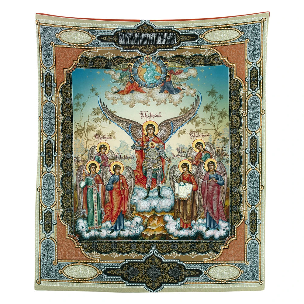 Synaxis Of The Archangels Icon of The Tree Of Heavenly Life Tapestry