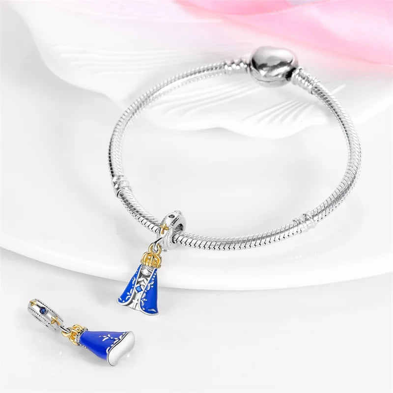 Original 925 sterling silver Virgin Mary Charm