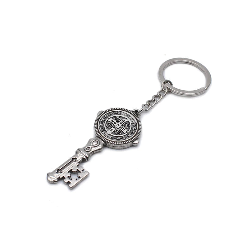 Enamel St. Benedict Key Chain